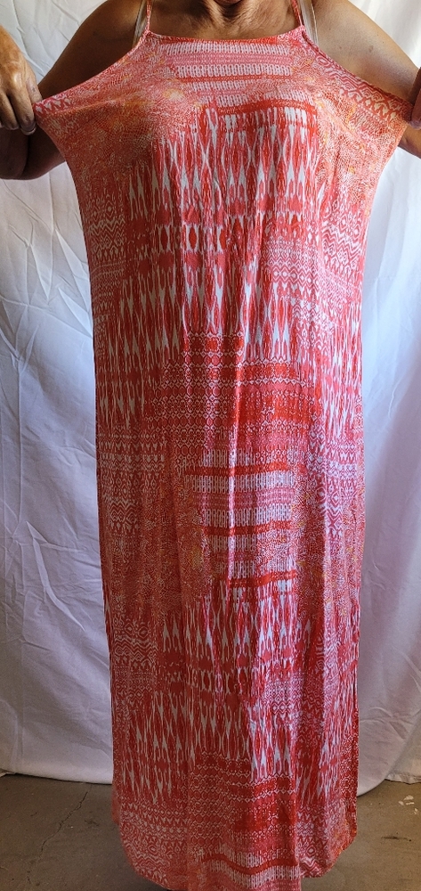 Faded Glory Long Peach Summer Dress XXL (20)